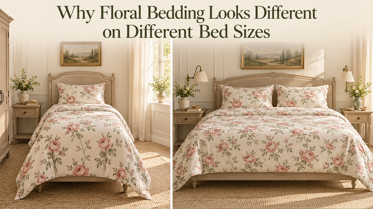 Why Floral Bedding Looks Different on Different Bed Sizes