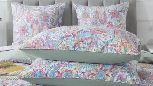 Pink Boho Paisley Decorative Pillows