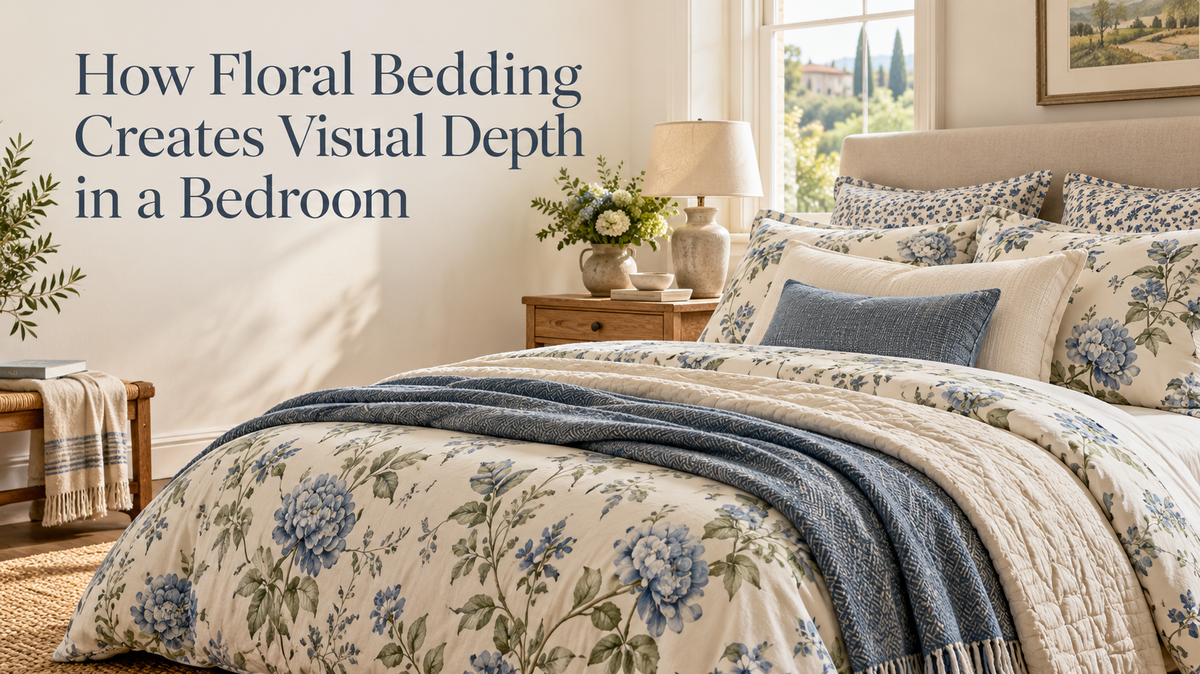 How Floral Bedding Creates Visual Depth in a Bedroom