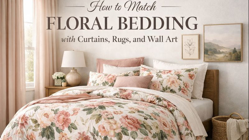 How to Match Floral Bedding with Curtains, Rugs, and Wall Art