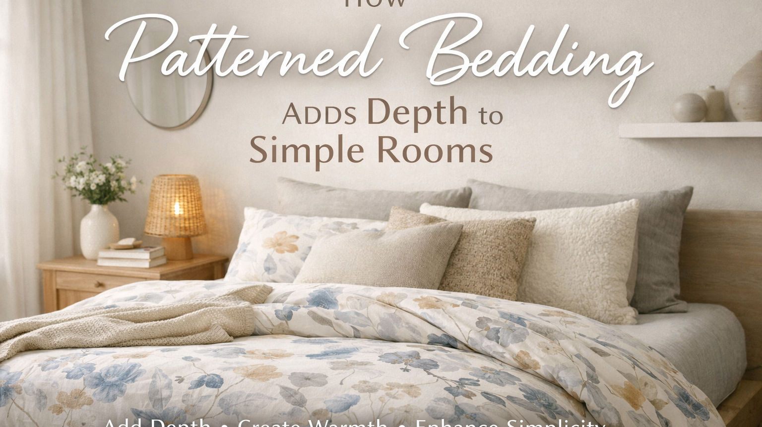 How Patterned Bedding Adds Depth to Simple Rooms