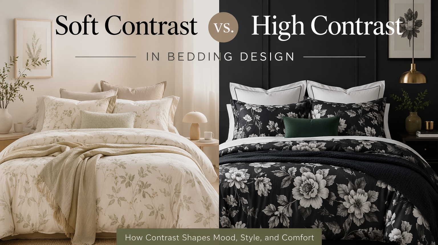 Soft Contrast vs. High Contrast in Bedding Design