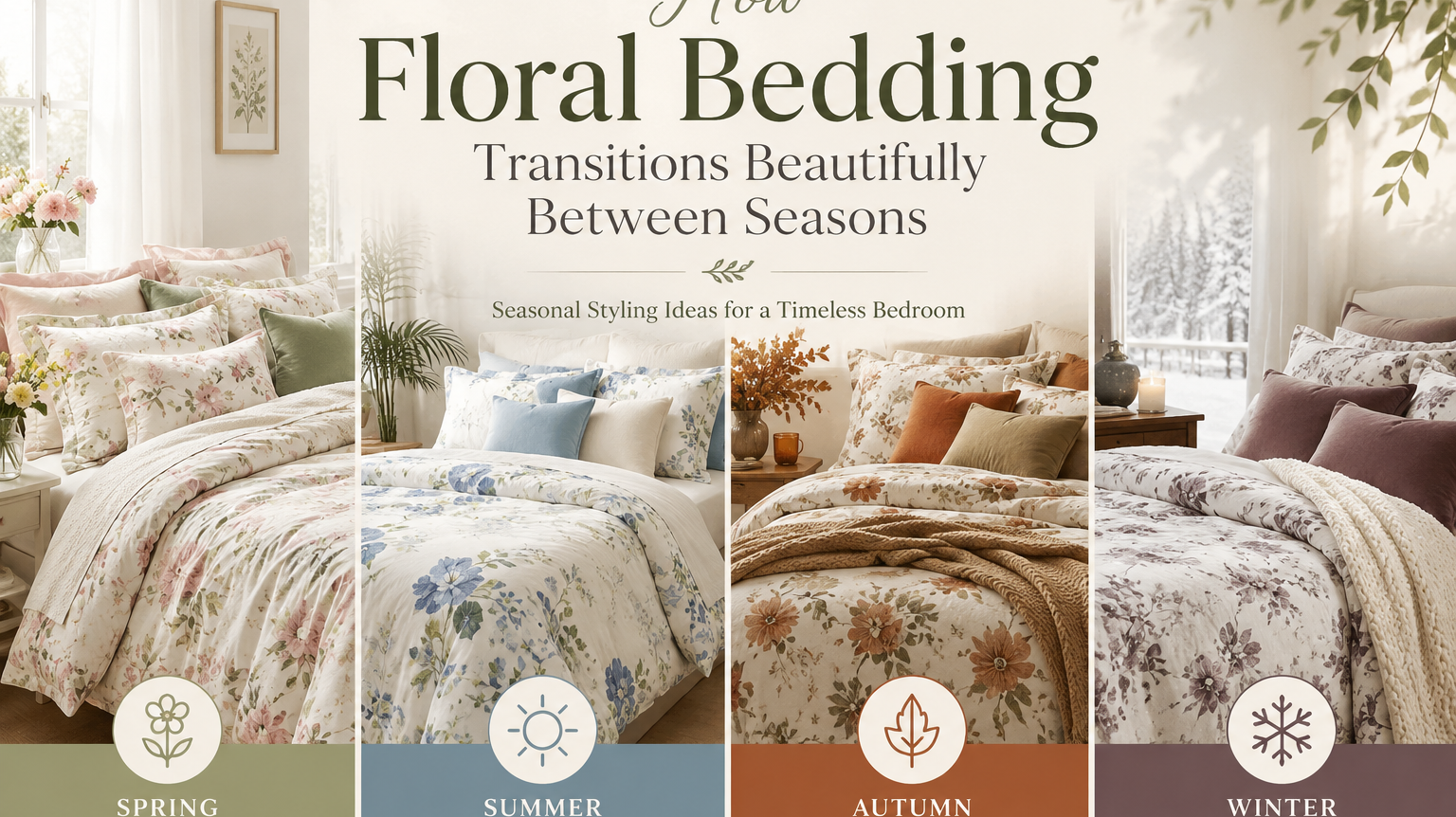 How Floral Bedding Transitions Beautifully Between Seasons