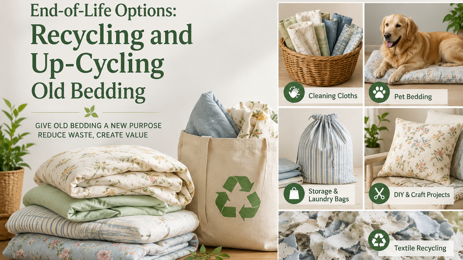 End-of-Life Options: Recycling and Up-Cycling Old Bedding