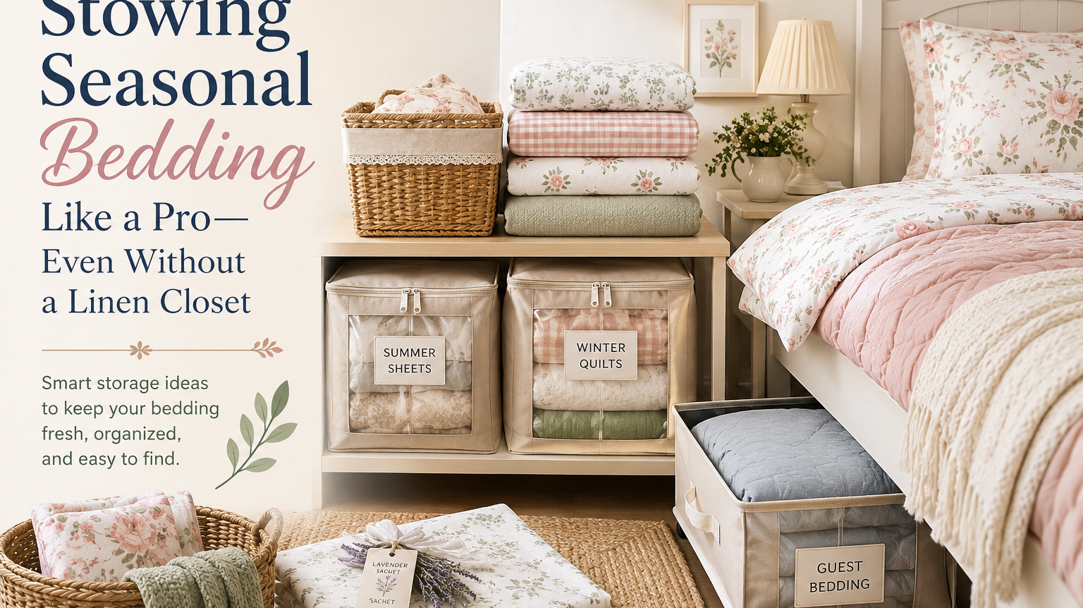 Stowing Seasonal Bedding Like a Pro—Even Without a Linen Closet