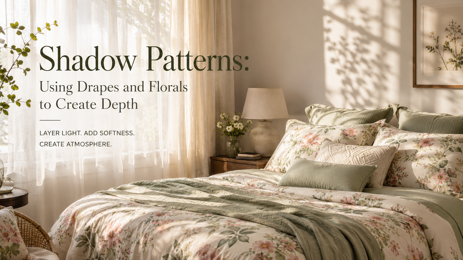 Shadow Patterns: Using Drapes and Florals to Create Depth