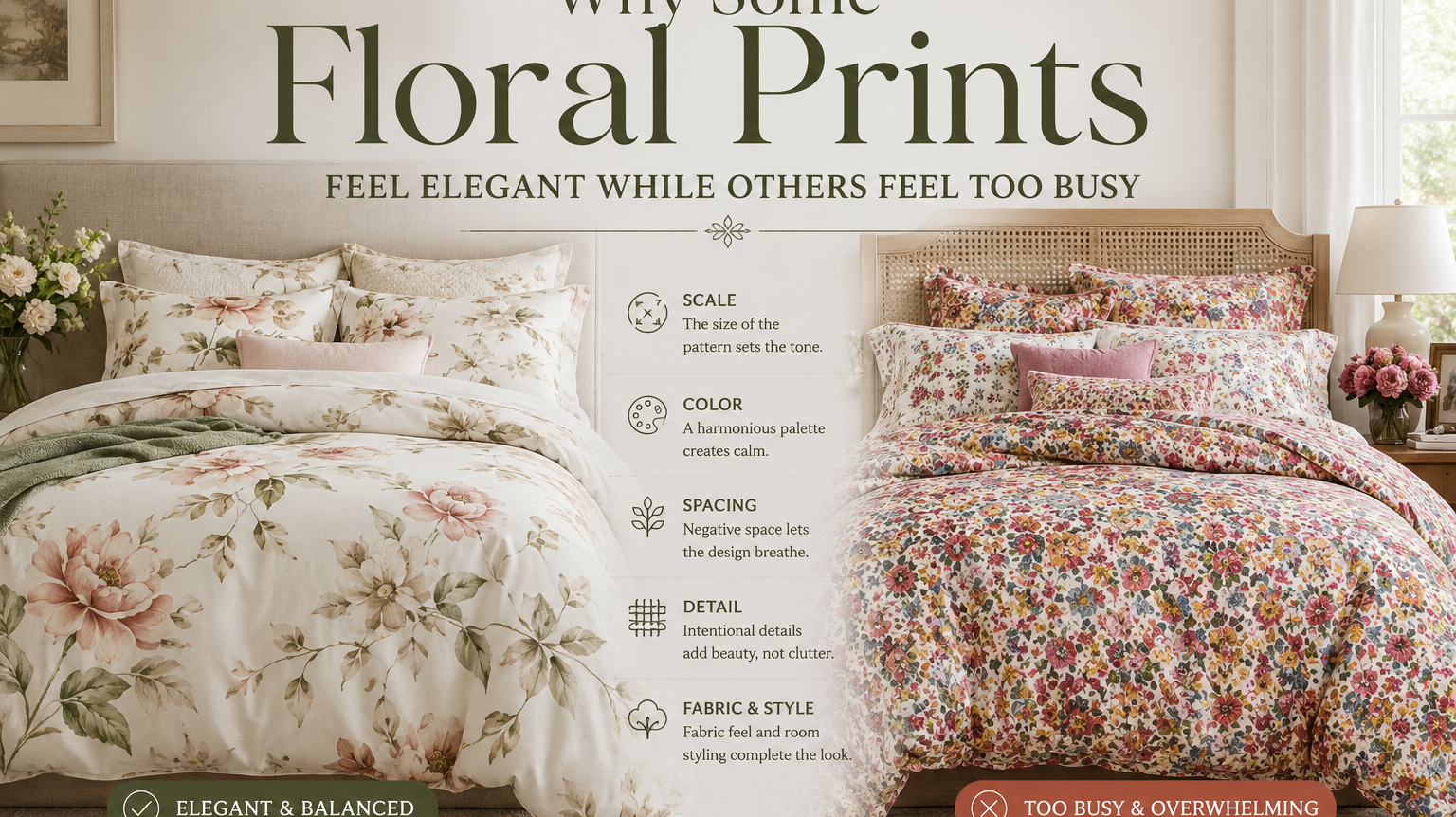 Why Some Floral Prints Feel Elegant While Others Feel Too Busy