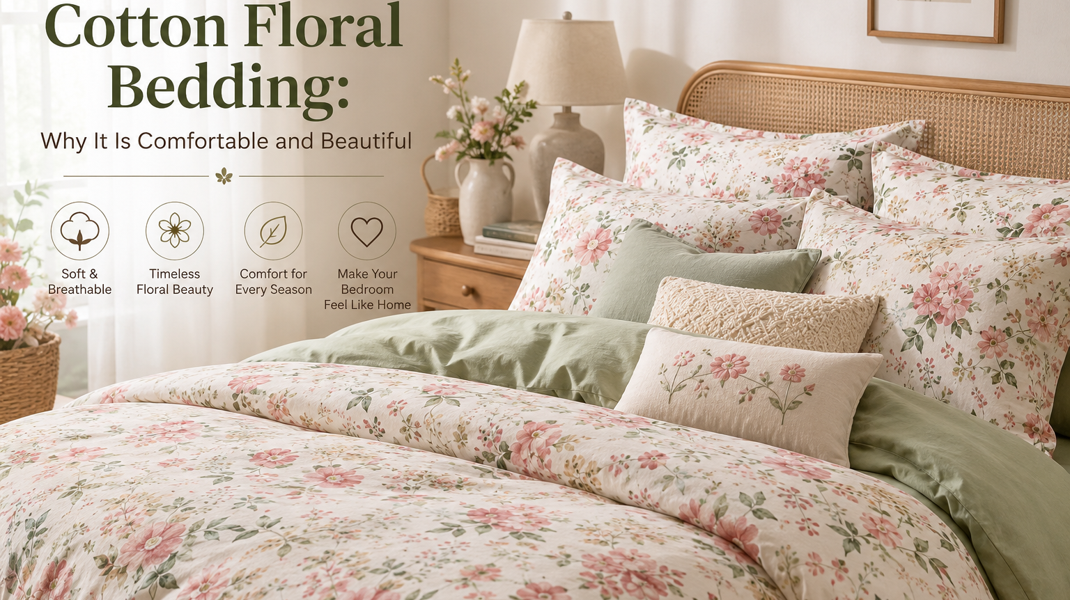 Cotton Floral Bedding: Why It Is Comfortable and Beautiful