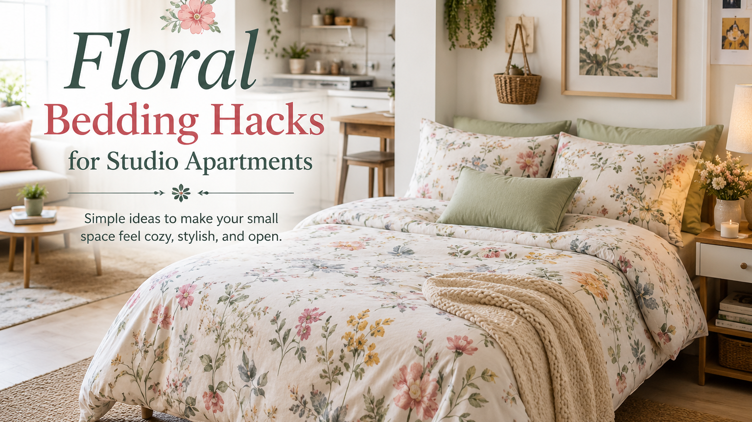 Floral Bedding Hacks for Studio Apartments