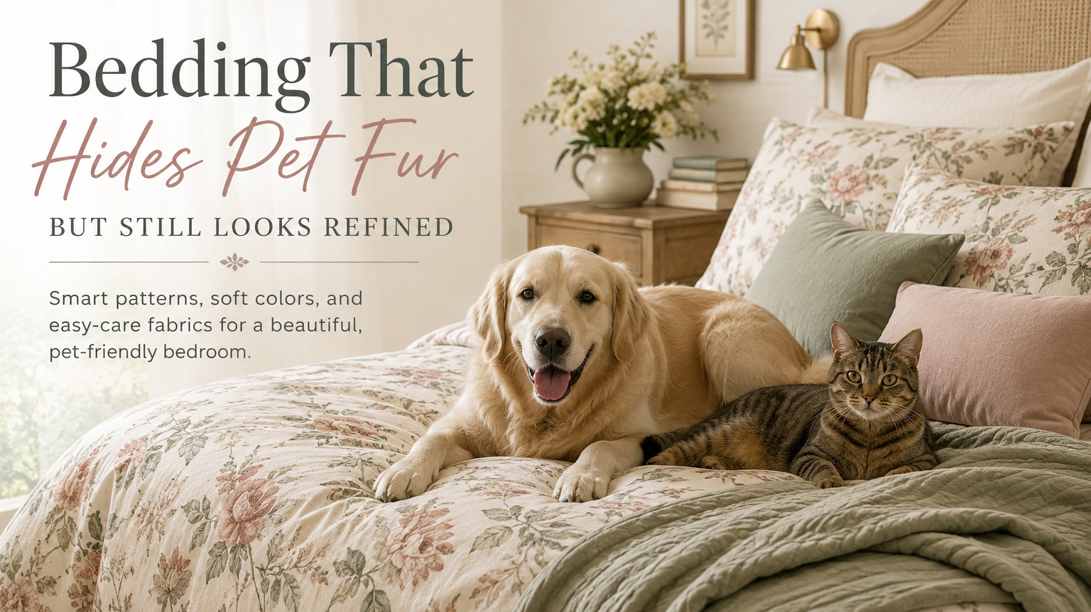Bedding That Hides Pet Fur but Still Looks Refined