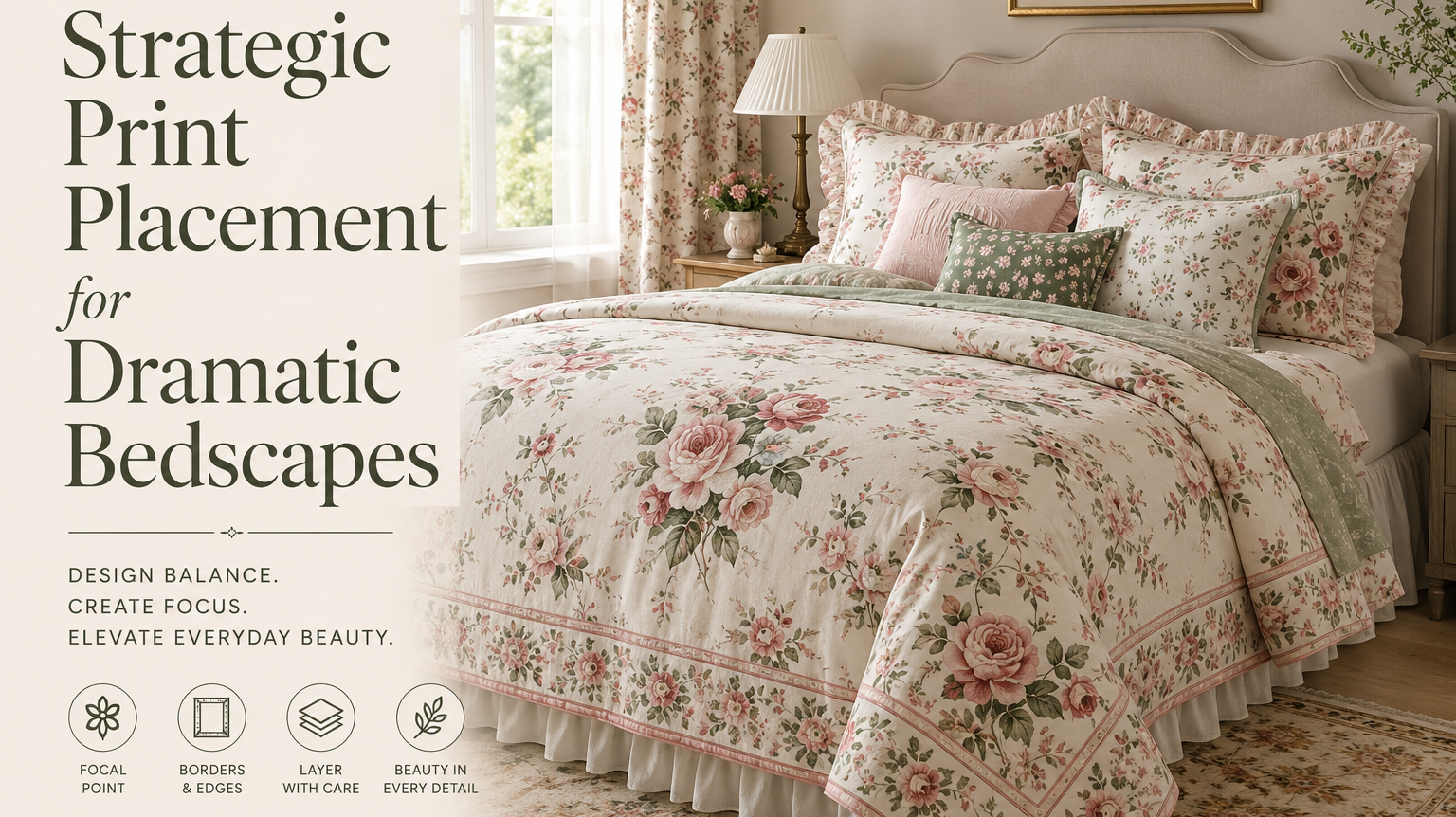 Strategic Print Placement for Dramatic Bedscapes