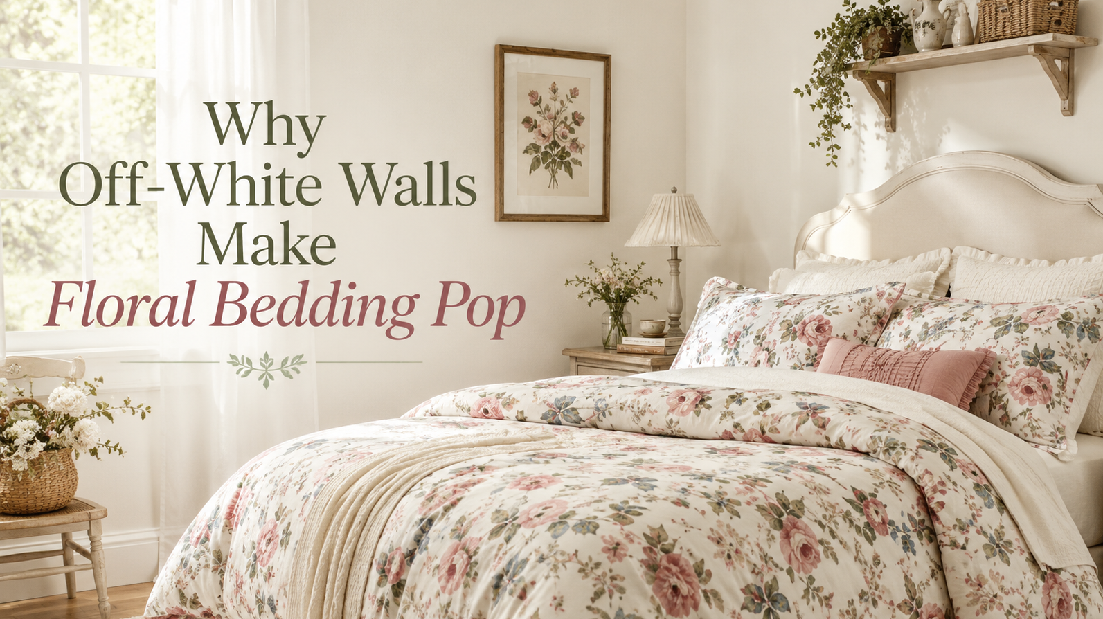 Why Off-White Walls Make Floral Bedding Pop