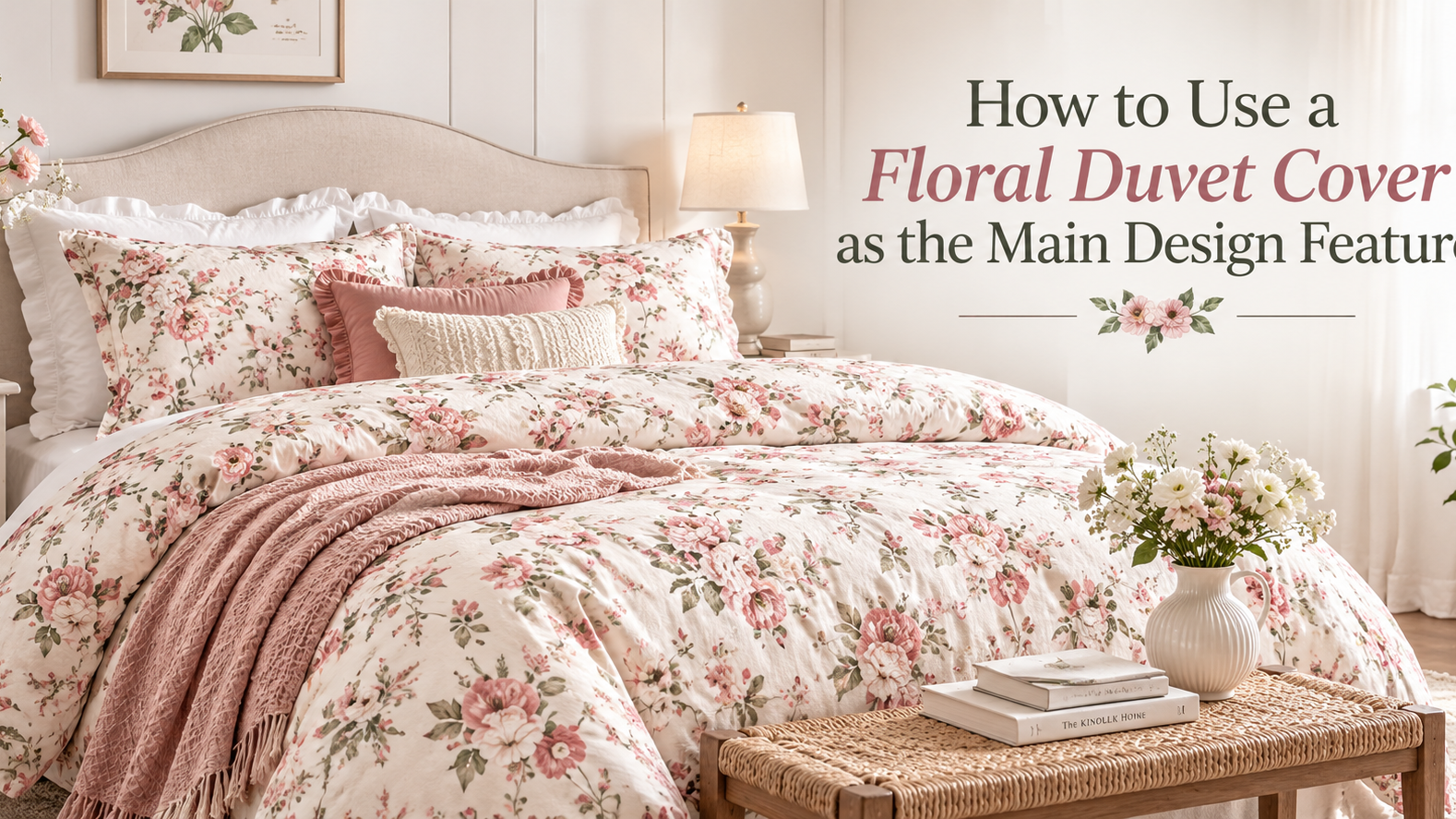 How to Use a Floral Duvet Cover as the Main Design Feature