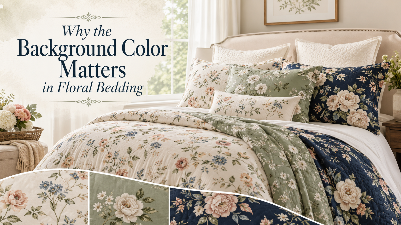 Why the Background Color Matters in Floral Bedding