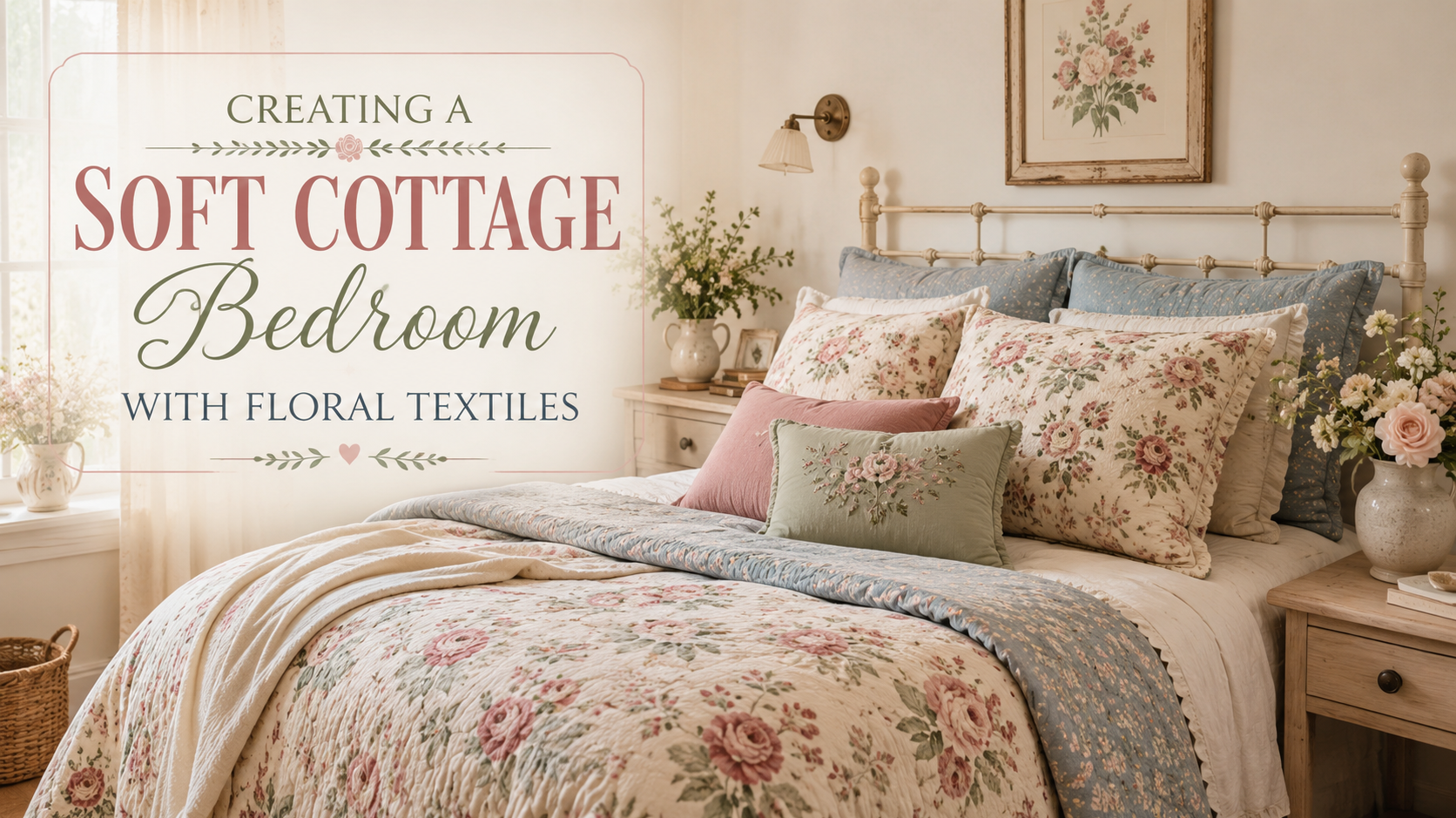 Creating a Soft Cottage Bedroom with Floral Textiles