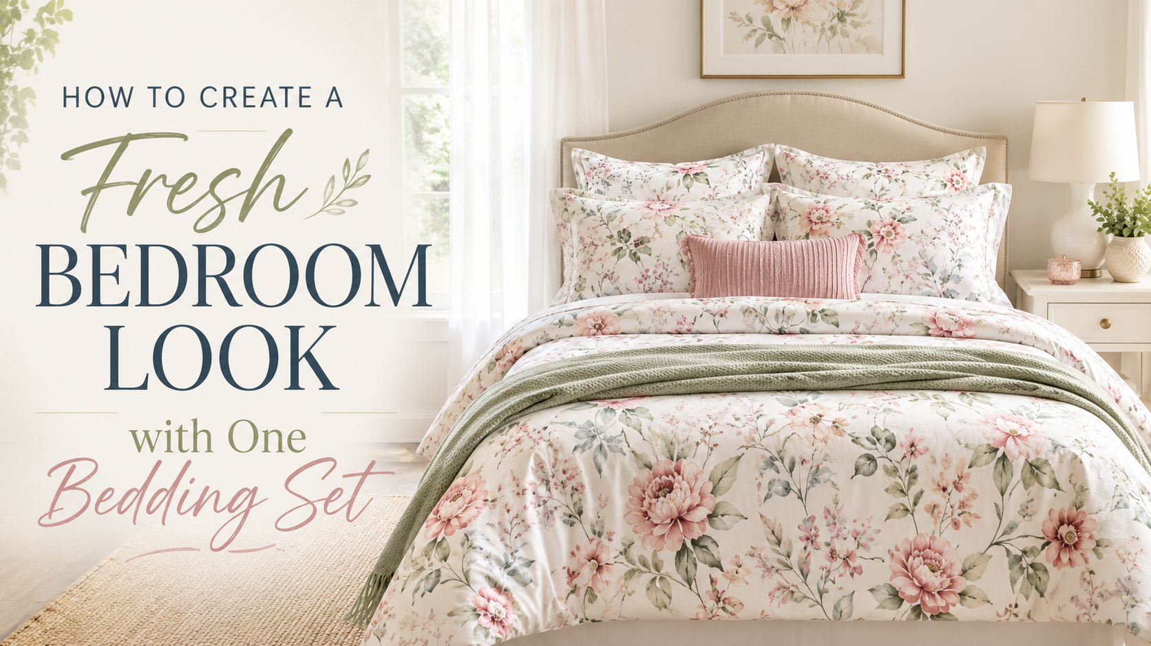 How to Create a Fresh Bedroom Look with One Bedding Set