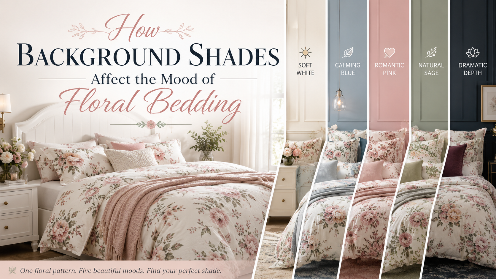 How Background Shades Affect the Mood of Floral Bedding