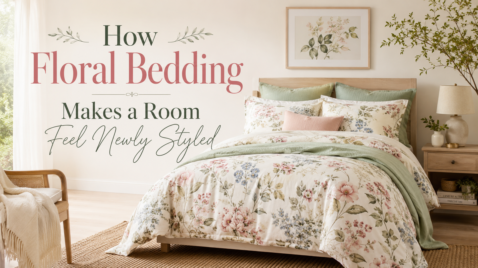 How Floral Bedding Makes a Room Feel Newly Styled