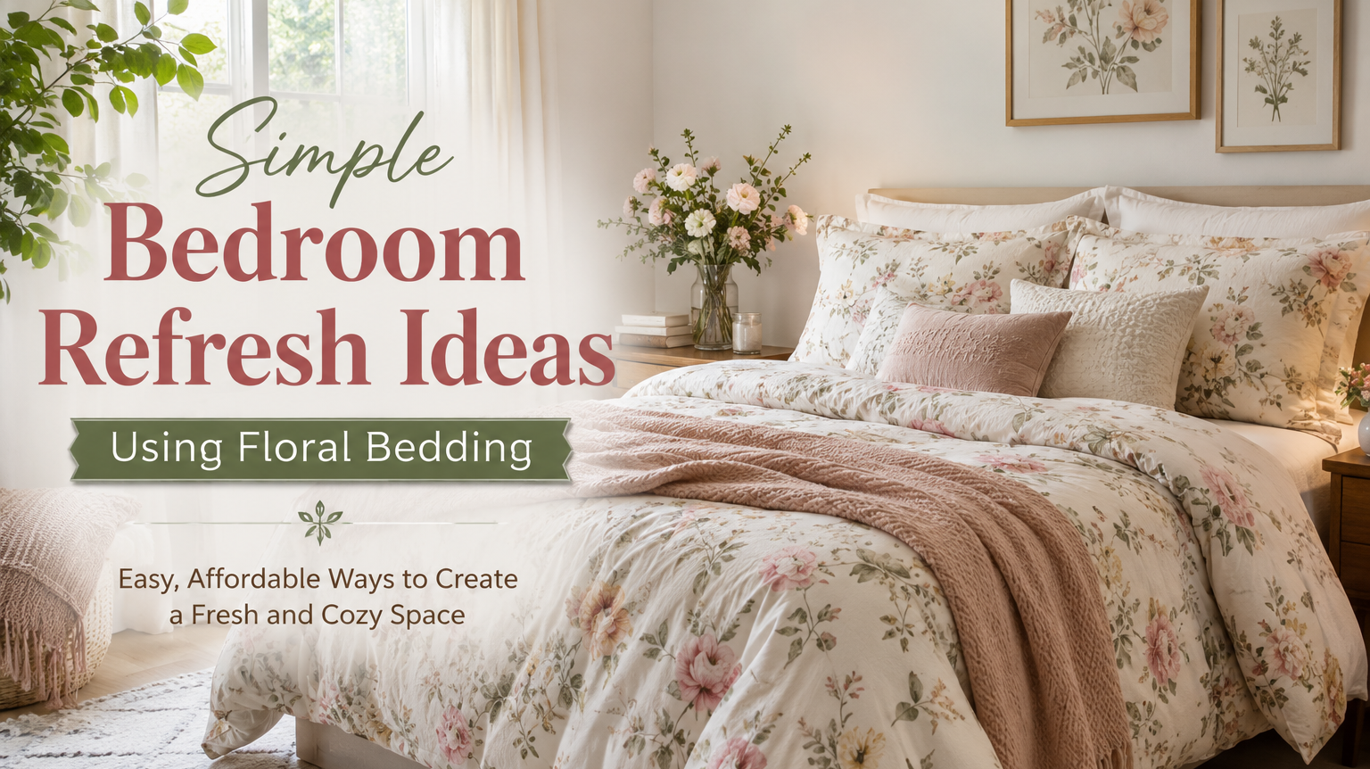 Simple Bedroom Refresh Ideas Using Floral Bedding