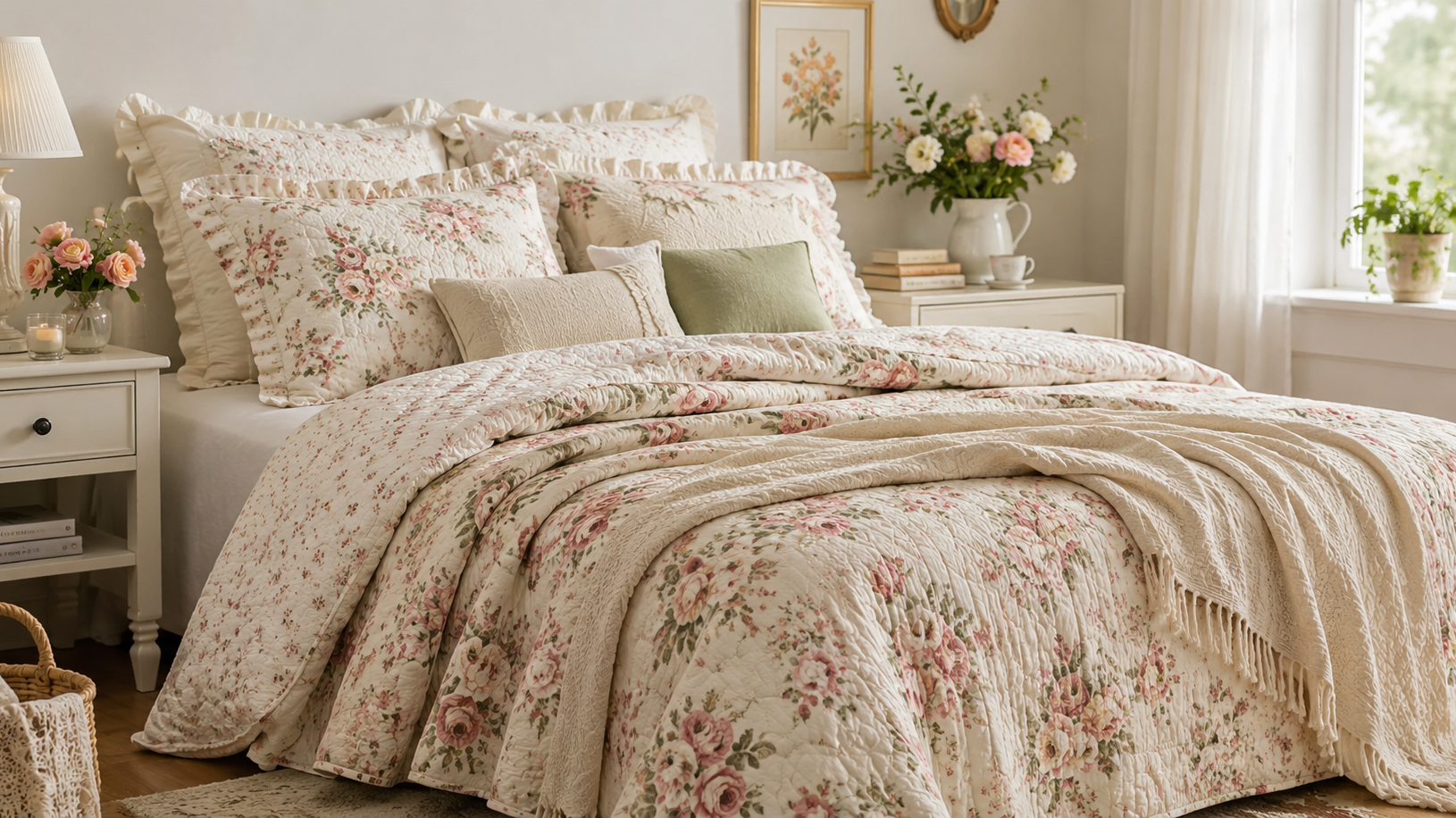 Floral Quilt Set Styling Ideas for a Soft Bedroom Look