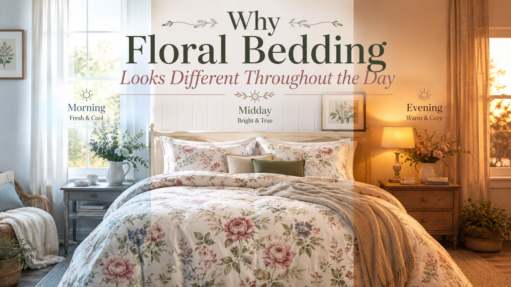 Why Floral Bedding Looks Different Throughout the Day