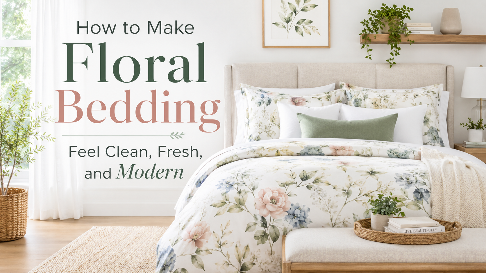 How to Make Floral Bedding Feel Clean, Fresh, and Modern
