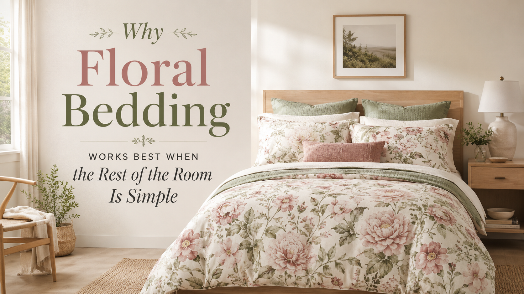 Why Floral Bedding Works Best When the Rest of the Room Is Simple