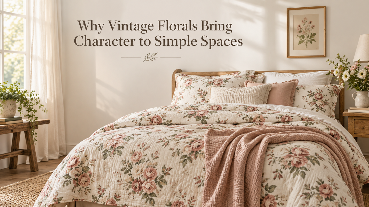 Why Vintage Florals Bring Character to Simple Spaces