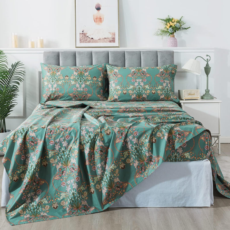 This bedroom features a FADFAY four-piece bedding sheet Set.