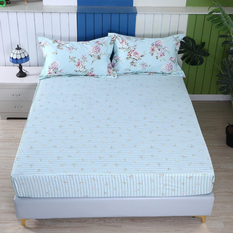 This bedroom features a FADFAY four-piece bedding sheet Set.