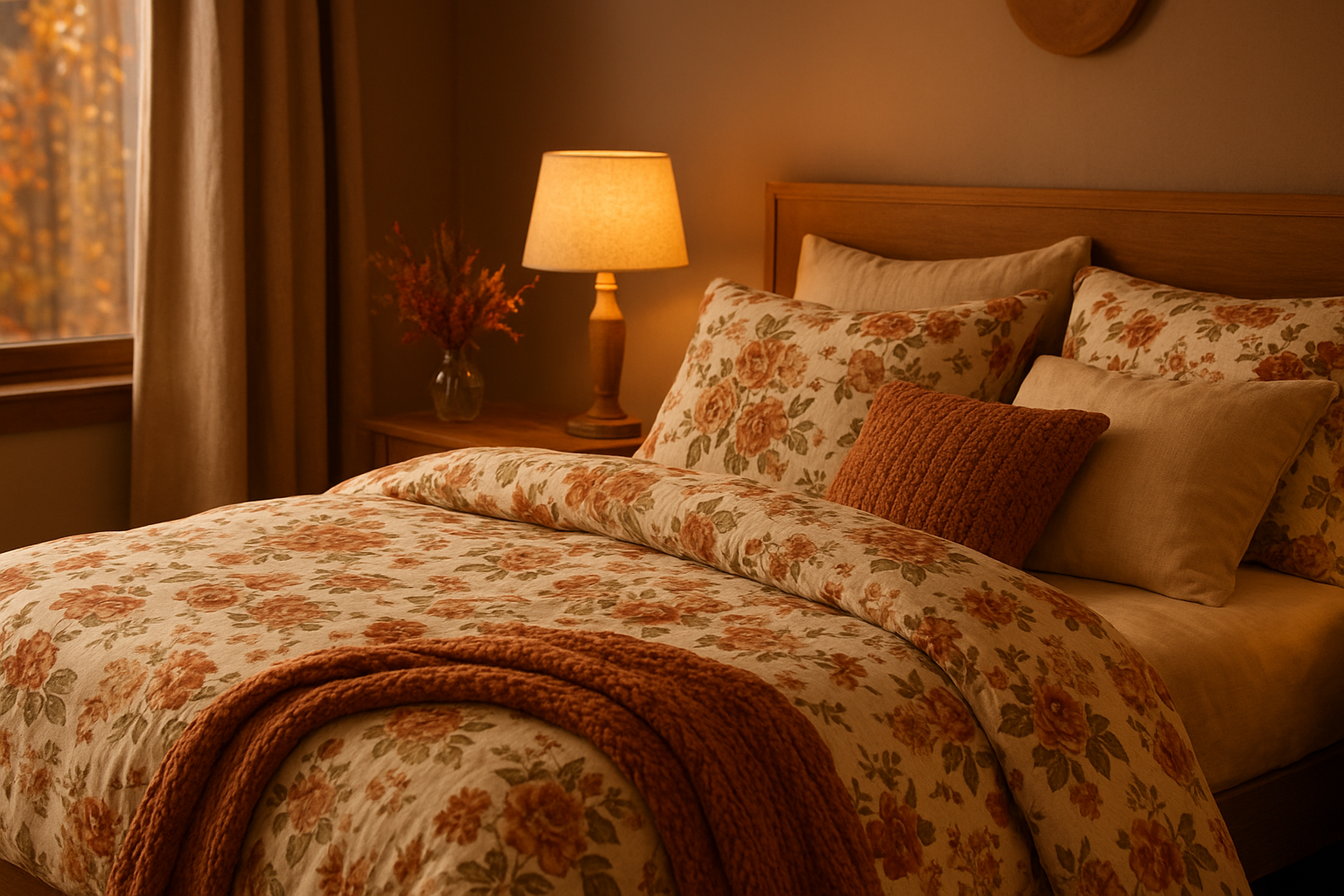 Romantic Autumn Bedrooms: How to Style Floral Bedding for the Season