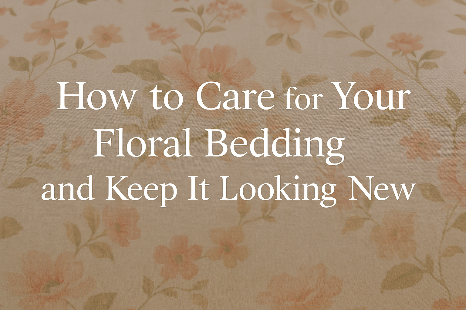 How to Care for Your Floral Bedding and Keep It Looking New