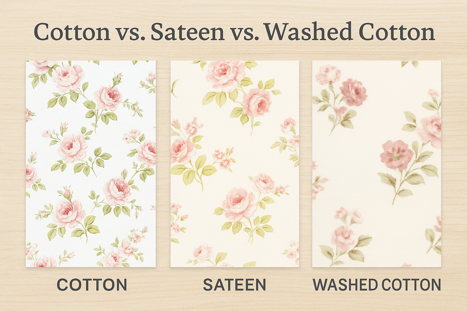 Cotton vs. Sateen vs. Washed Cotton: Which Fabric Works Best for Florals?