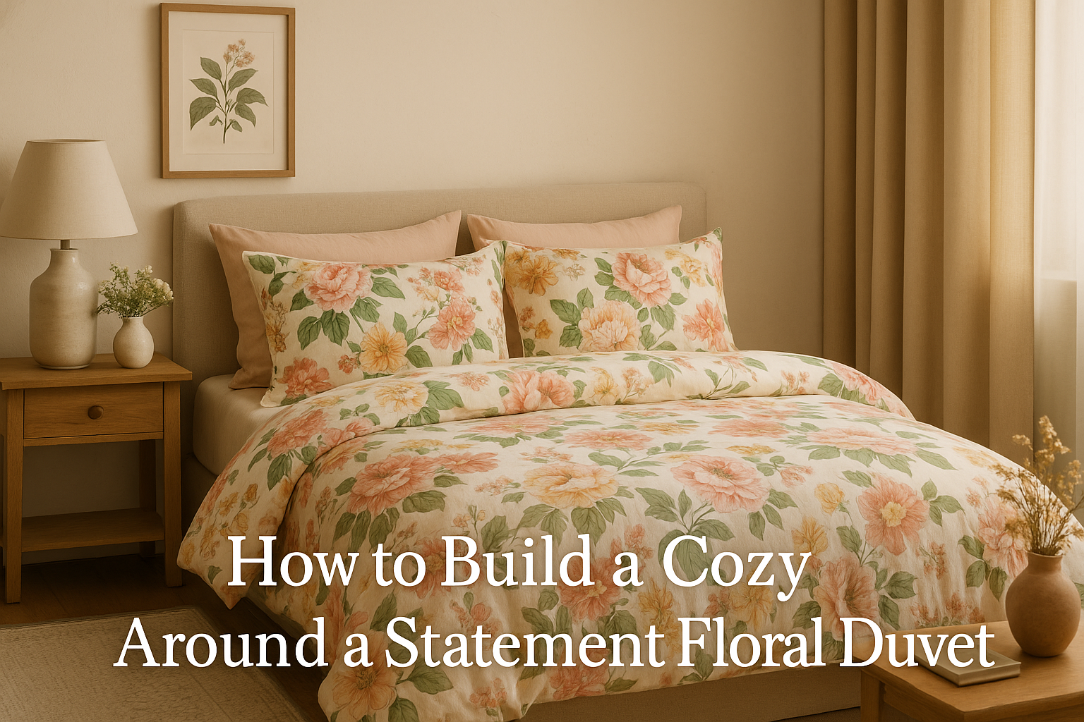 How to Build a Cozy Bedroom Around a Statement Floral Duvet