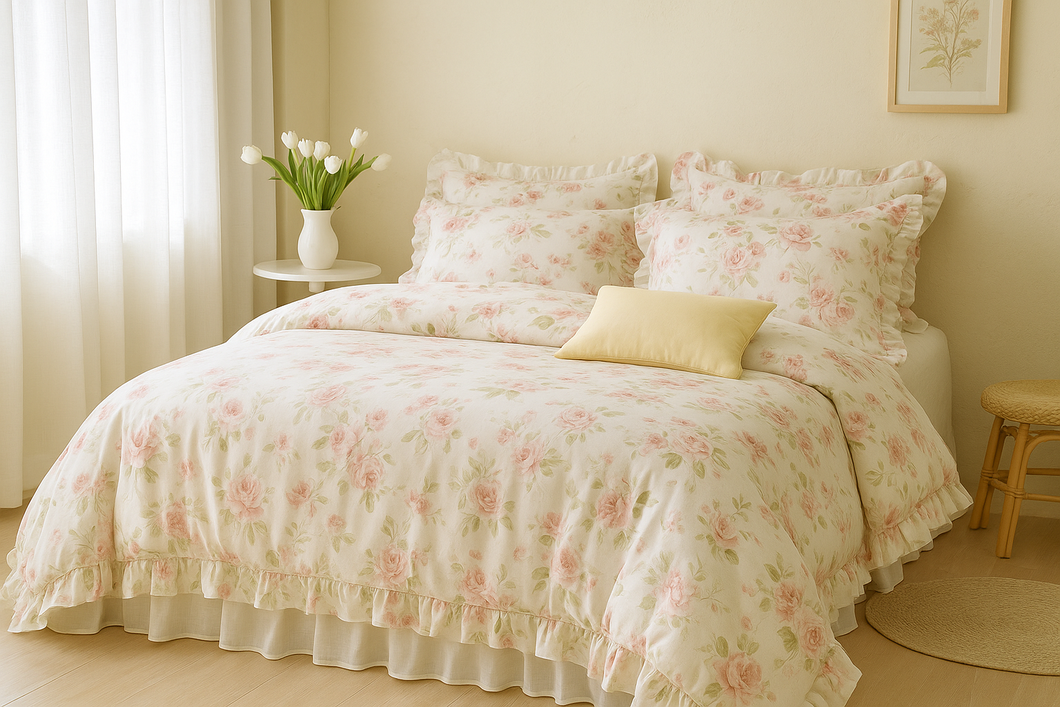 Spring Refresh: Lightweight Fabrics and Floral Prints to Brighten Your Bedroom