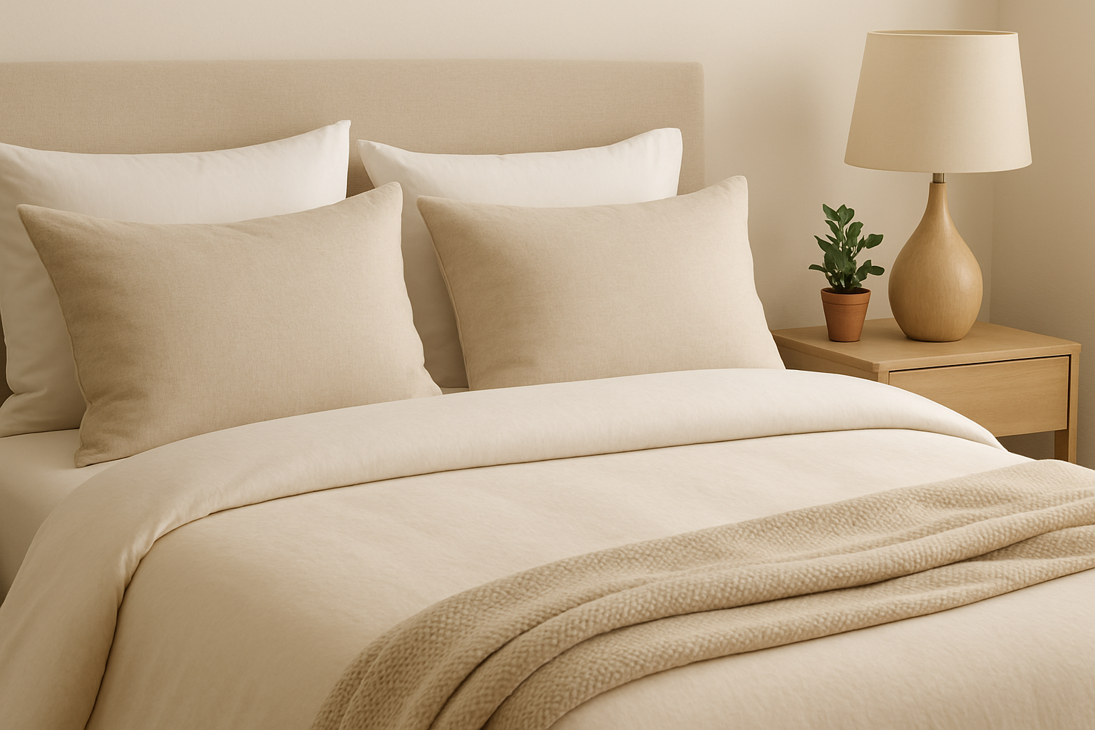 Creating a Relaxing Bedroom Sanctuary with Soft, Neutral Bedding
