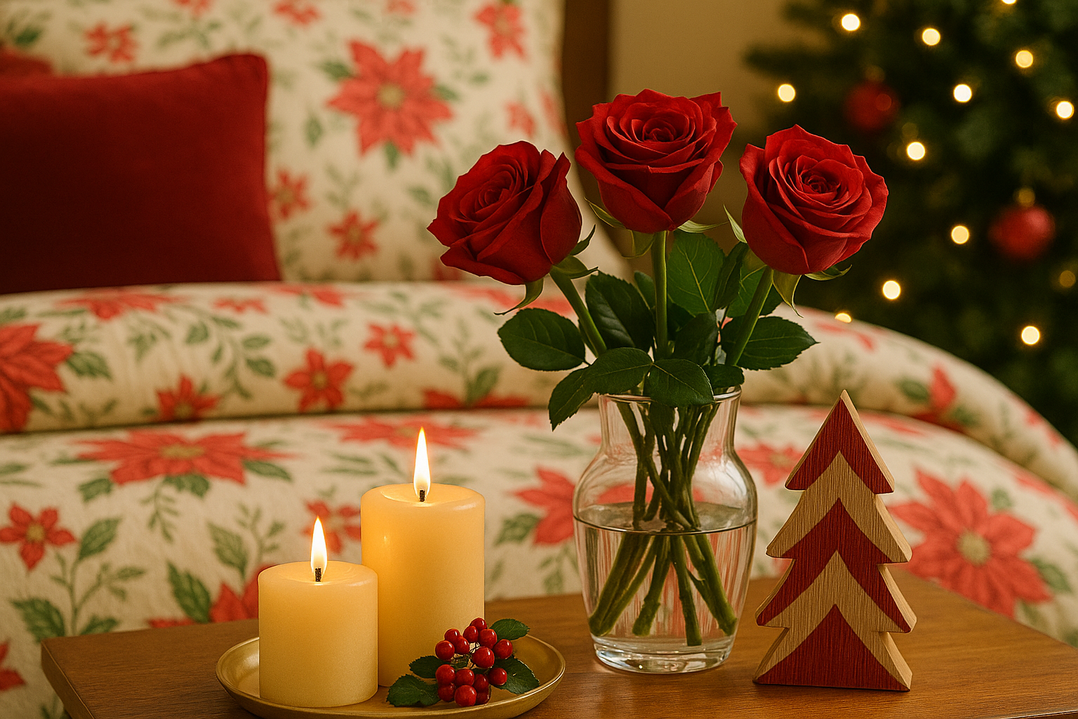 Holiday Home Styling: Festive Touches with Your Floral Bedding