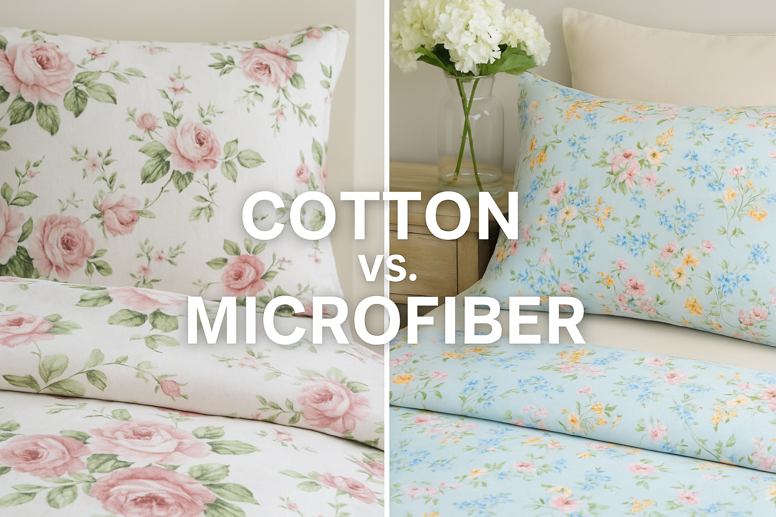 Cotton vs. Microfiber: Which is Best for Your Floral Bedding?