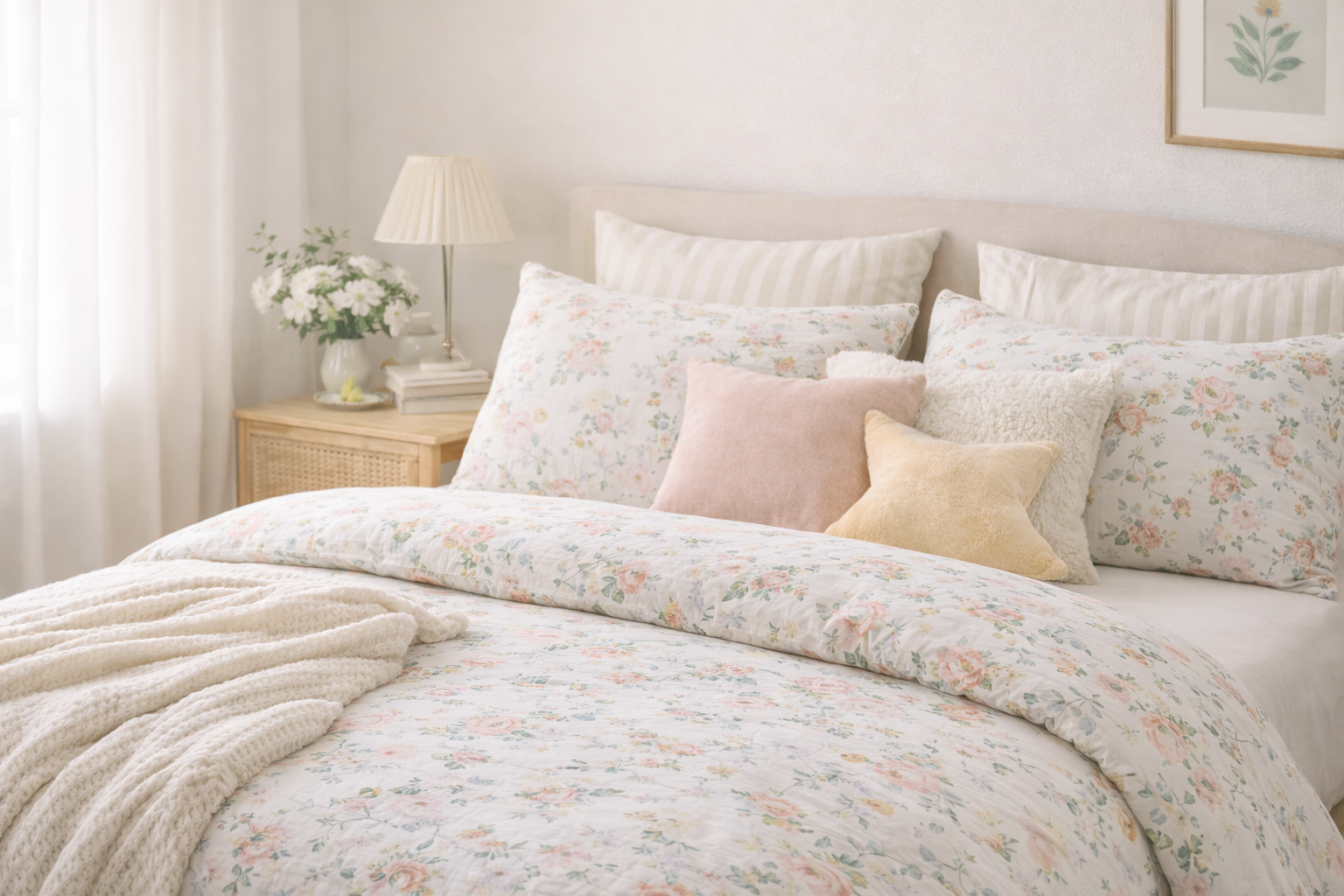 From Day to Night: How to Style Your Bed with Florals for a Coherent Look