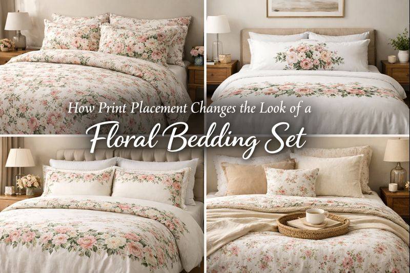 How Print Placement Changes the Look of a Floral Bedding Set