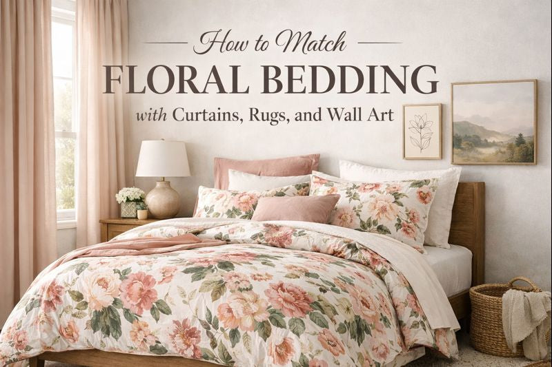 How to Match Floral Bedding with Curtains, Rugs, and Wall Art