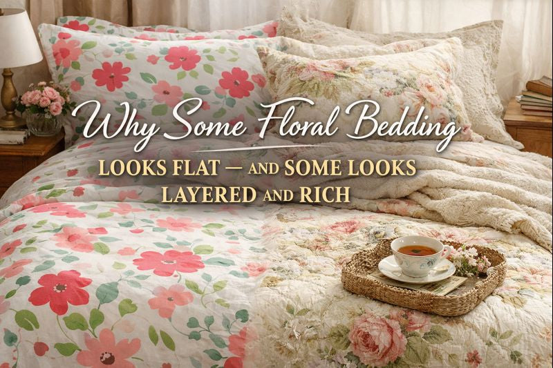 Why Some Floral Bedding Looks Flat — and Some Looks Layered and Rich