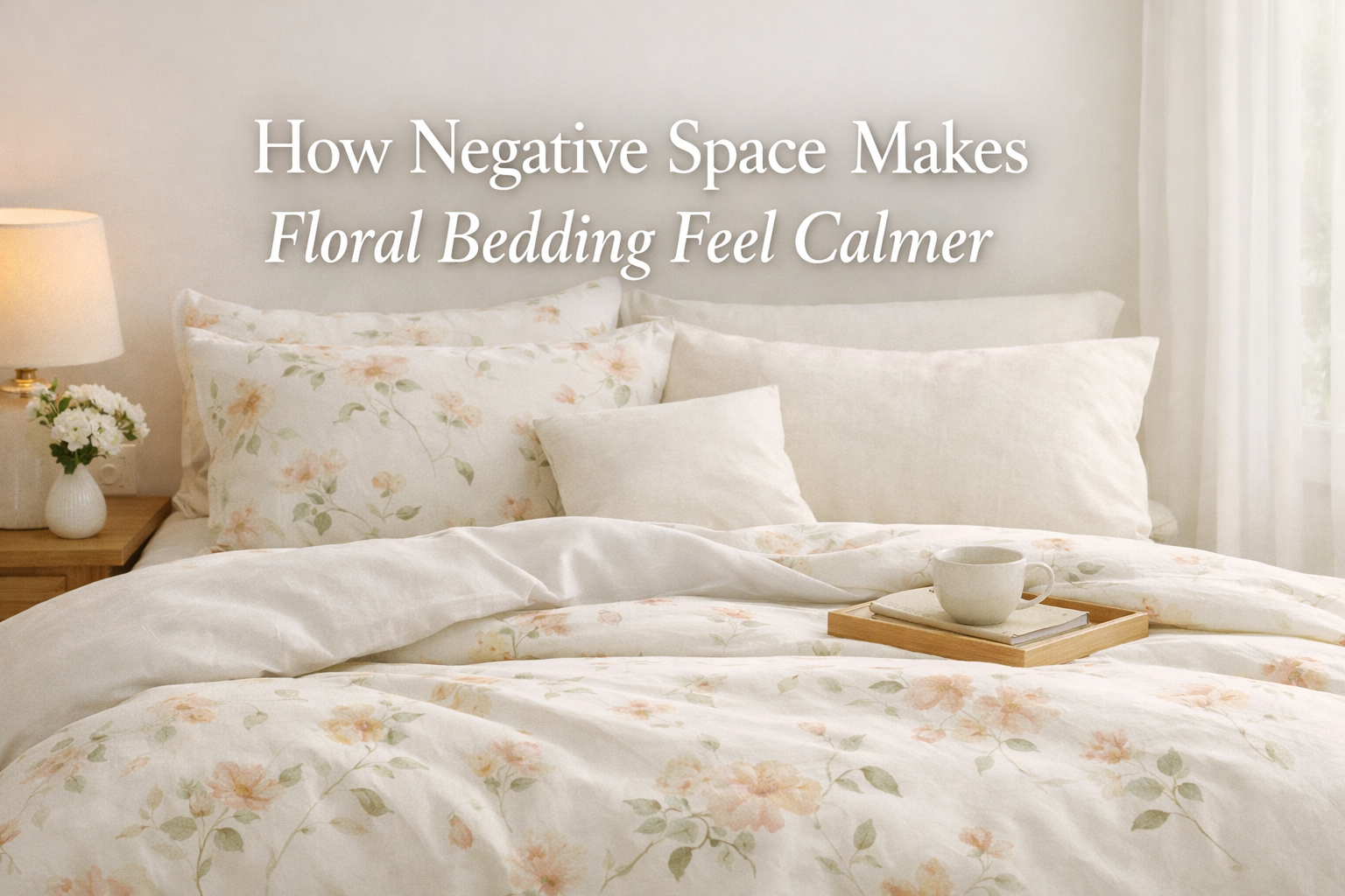 How Negative Space Makes Floral Bedding Feel Calmer