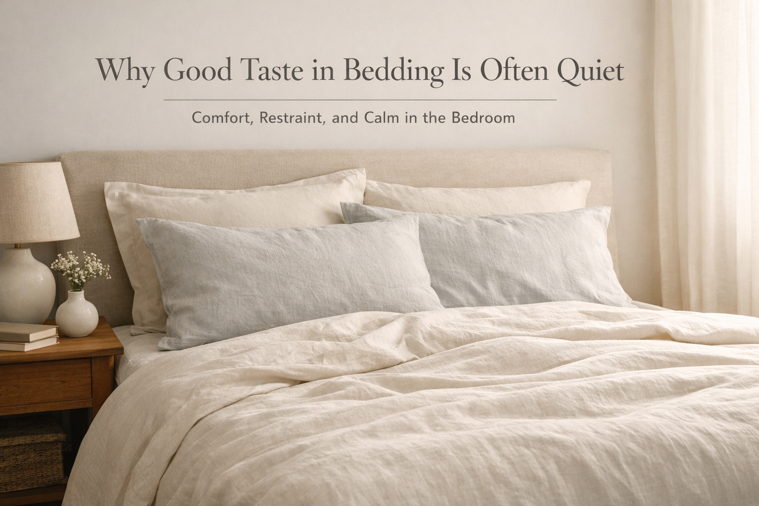 Why Good Taste in Bedding Is Often Quiet