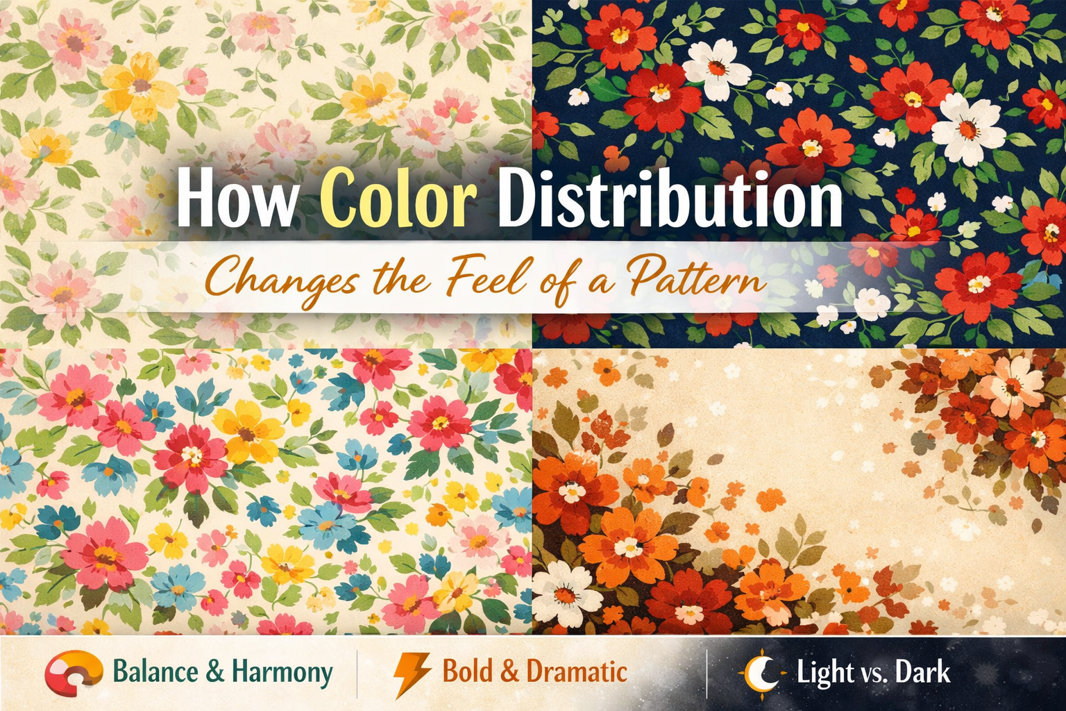 How Color Distribution Changes the Feel of a Pattern
