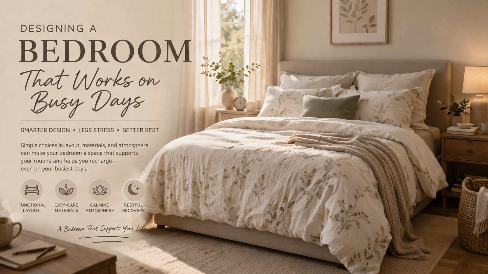 Designing a Bedroom That Works on Busy Days