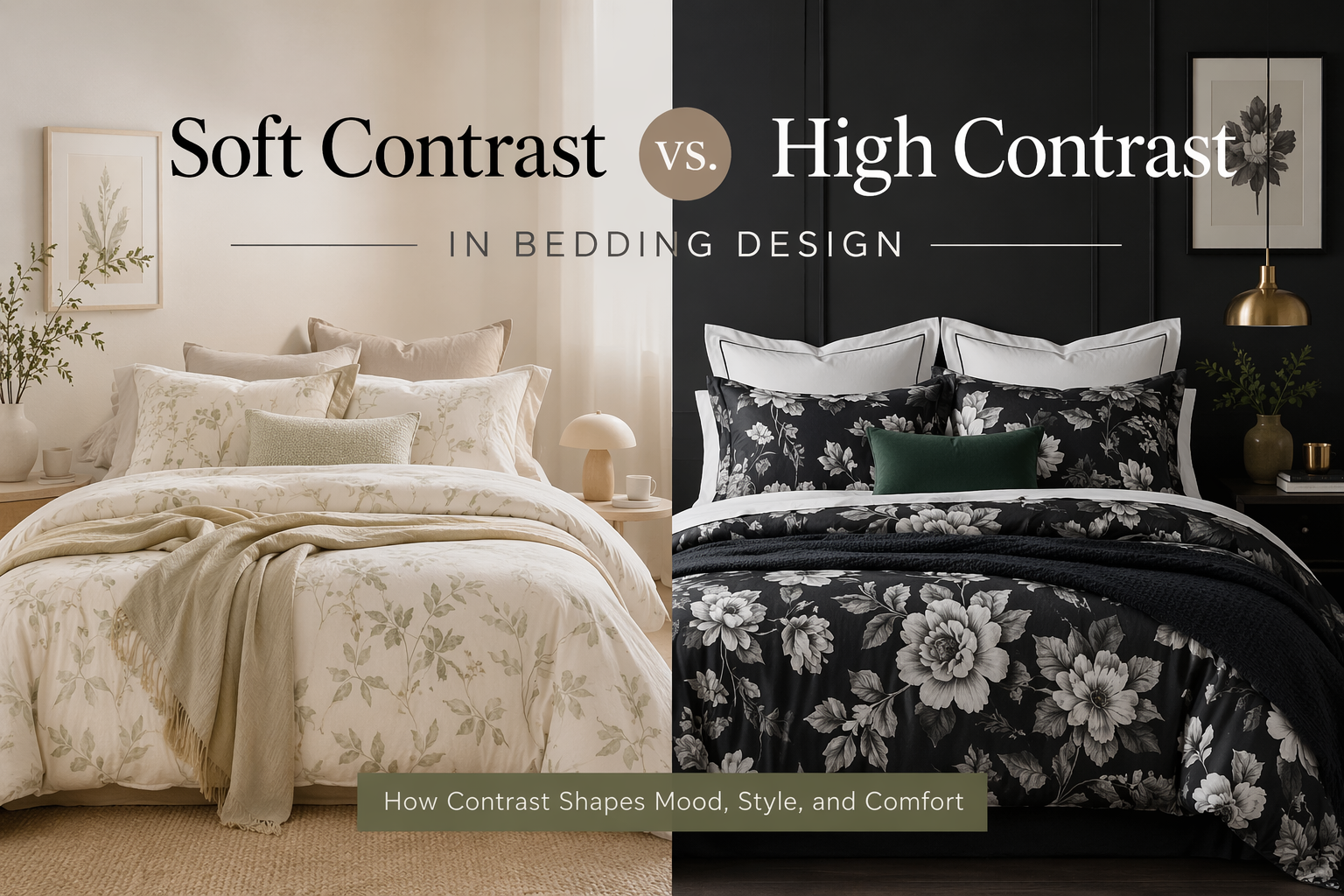 Soft Contrast vs. High Contrast in Bedding Design
