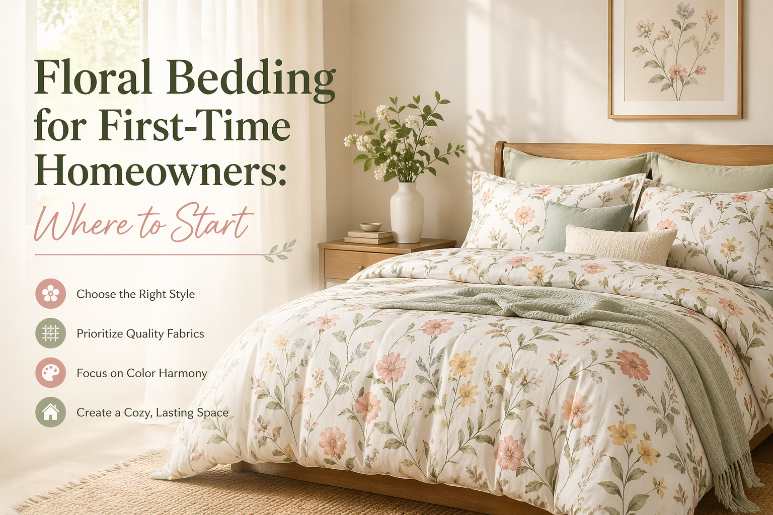 Floral Bedding for First-Time Homeowners: Where to Start