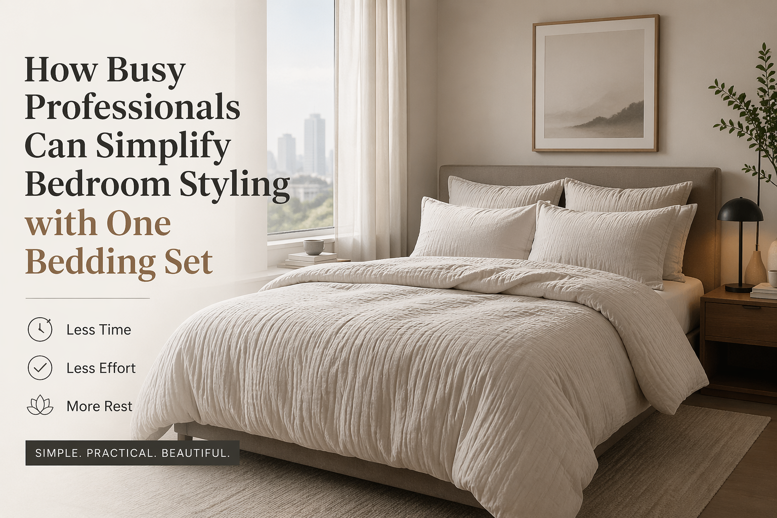 How Busy Professionals Can Simplify Bedroom Styling with One Bedding Set