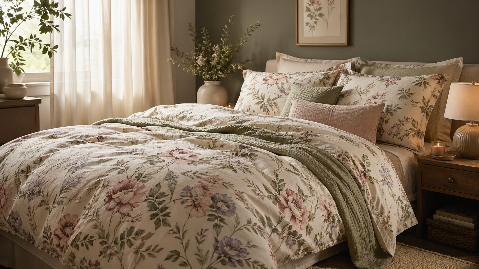 The Best Floral Bedding Approaches for Low-Light Bedrooms